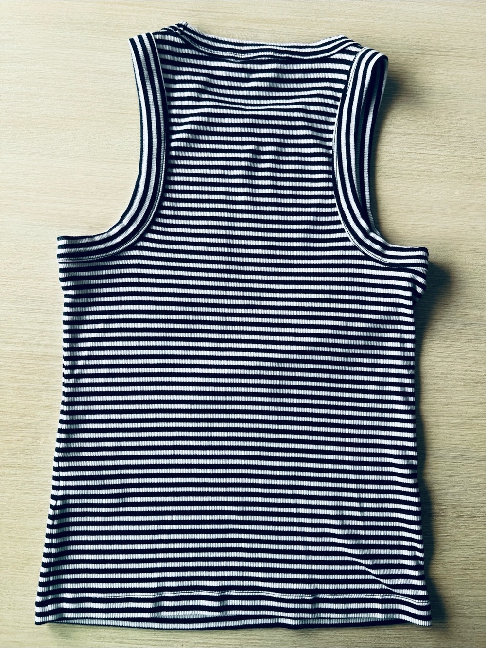 Banana Republic Black & White Striped Ribbed Tank - Picture 5 of 6